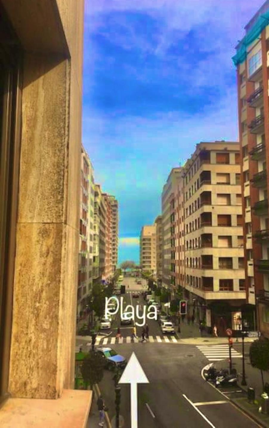 Rocamar Centro Playa San Lorenzo - Parking Gratuito Gijon Bagian luar foto